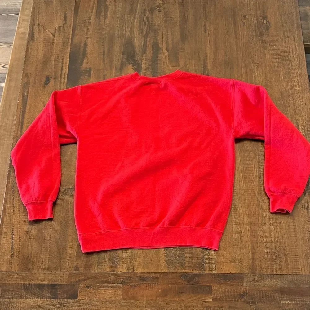 Gildan  Red Santa Claws Cat Sweatshirt
